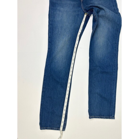 Levi's 70's High Straight Leg Jeans Dark Wash Blue Denim Classic Retro Womens 25 - Picture 6 of 12